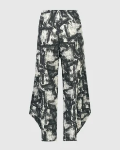 Women Alembika Plus<Marble Crinkle Punto Pants, Black