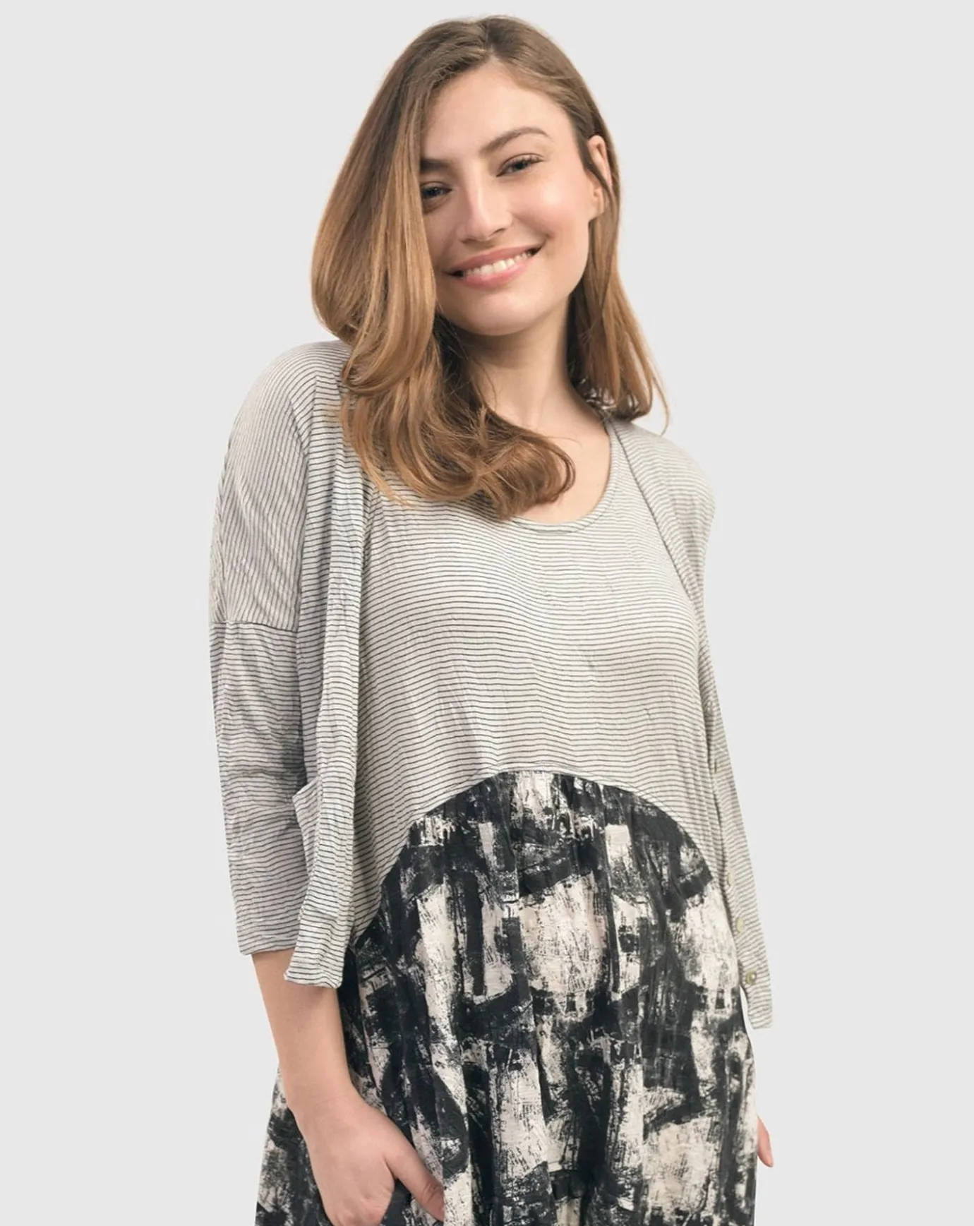 Women Alembika Plus<Marble Crinkle Tank Dress, Black