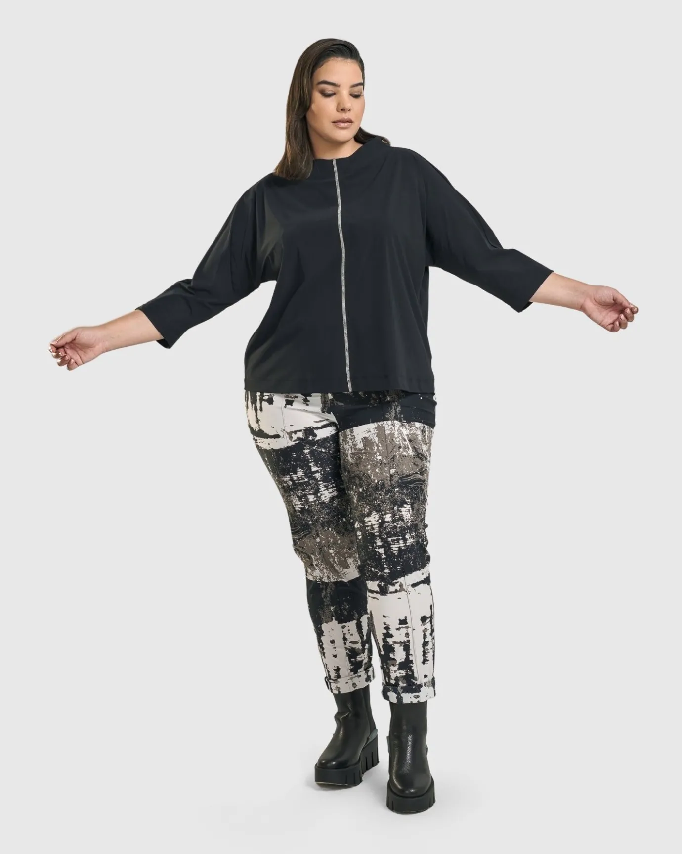 Women Alembika Tops & Tunics<Matrix Boxy Top, Black
