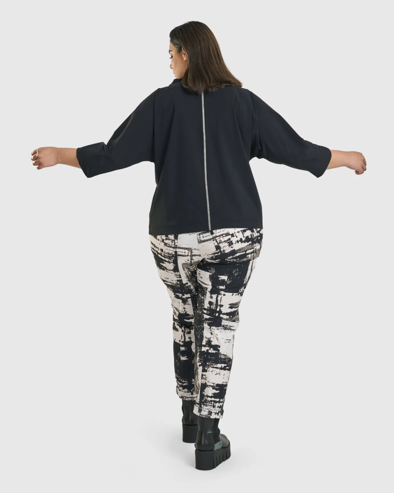 Women Alembika Plus<Matrix Boxy Top, Black