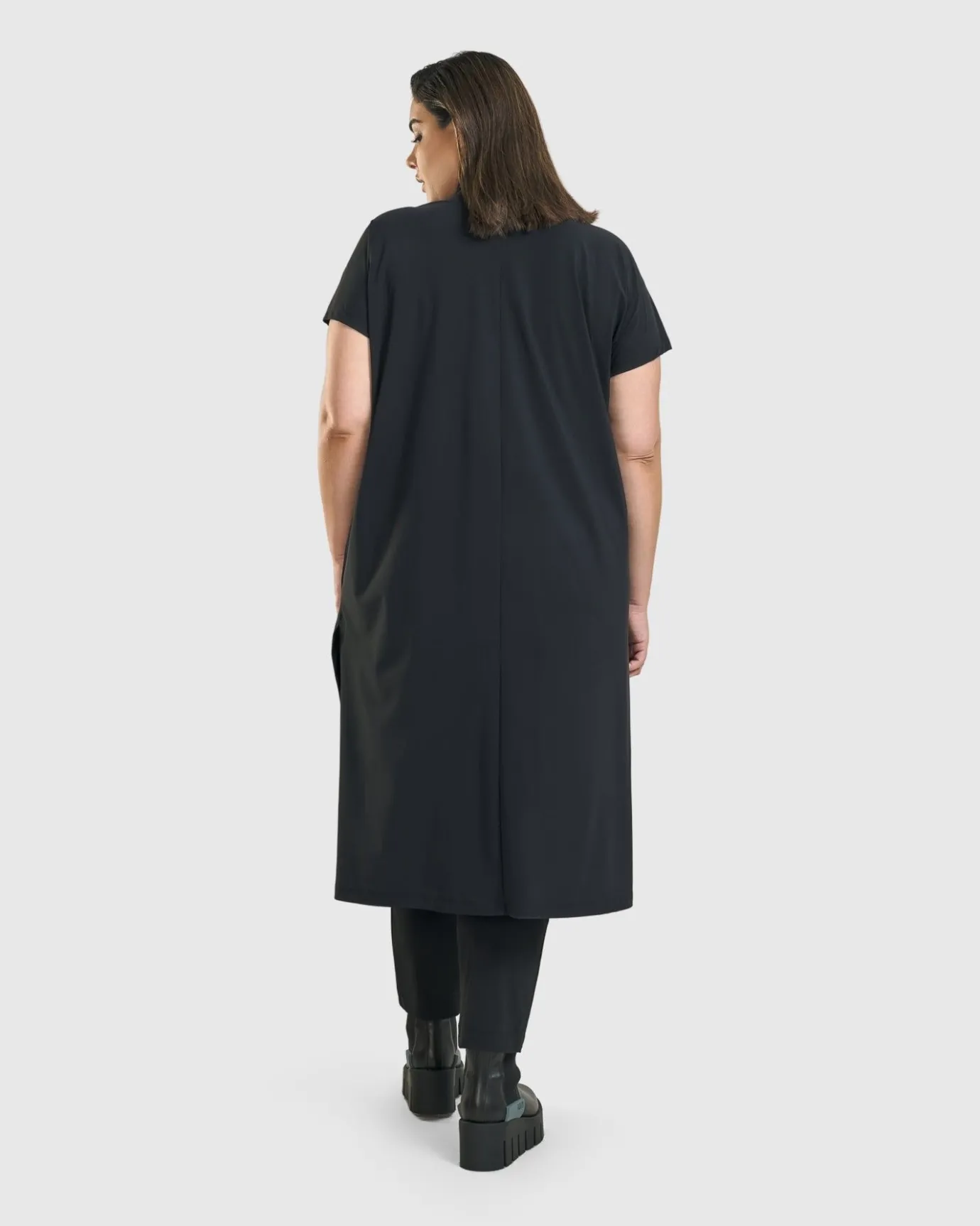 Women Alembika Jackets<Matrix Short Sleeve Duster, Black