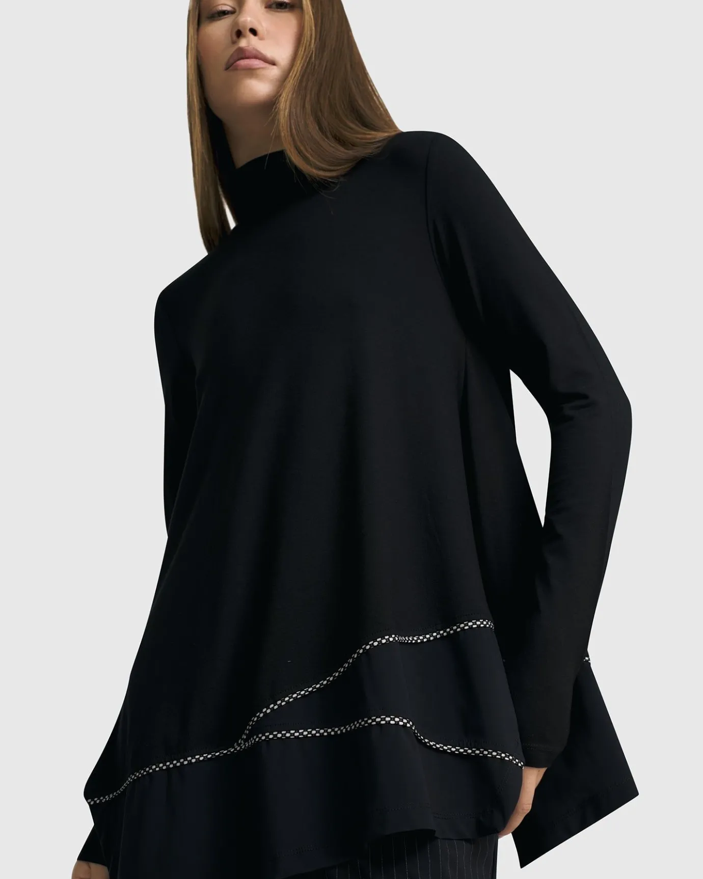 Women Alembika Plus<Mazzy Mockneck Top, Black