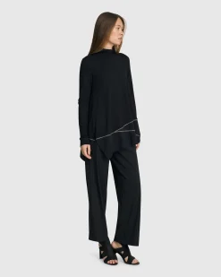 Women Alembika Plus<Mazzy Mockneck Top, Black