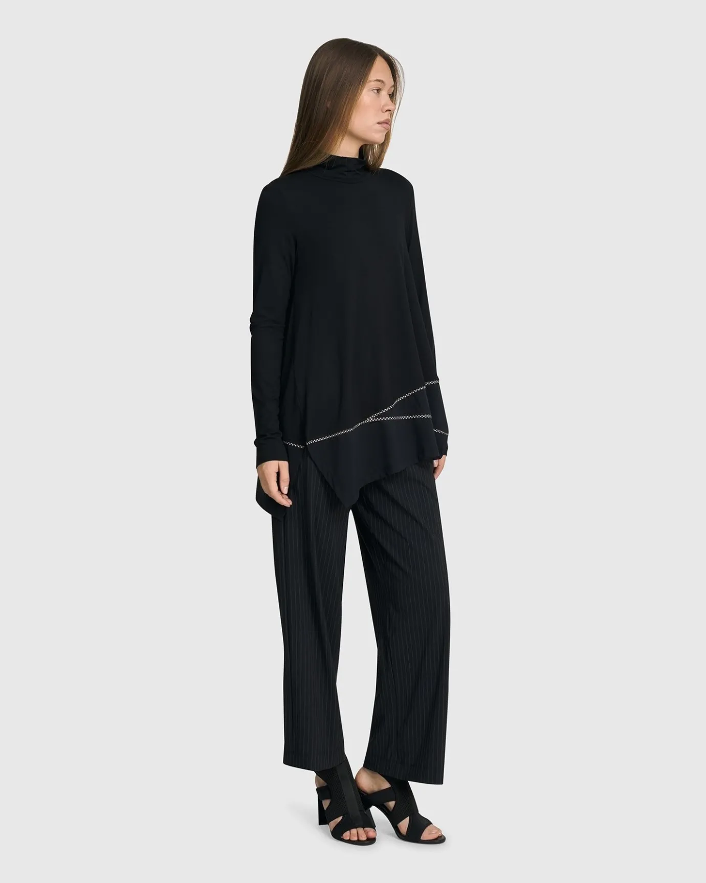 Women Alembika Plus<Mazzy Mockneck Top, Black