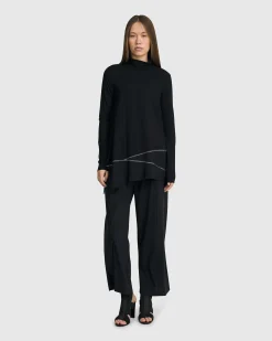 Women Alembika Plus<Mazzy Mockneck Top, Black