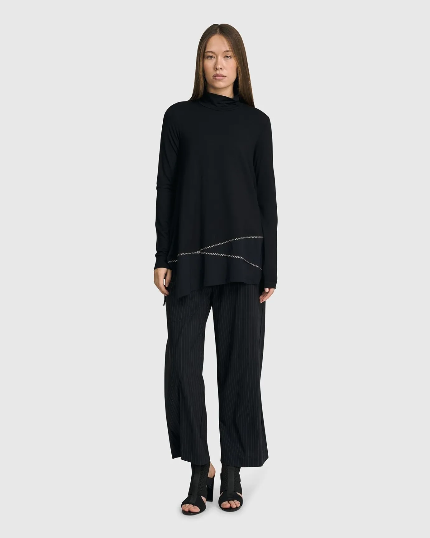 Women Alembika Plus<Mazzy Mockneck Top, Black