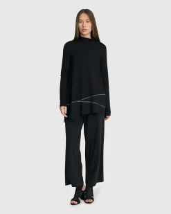Women Alembika Plus<Mazzy Mockneck Top, Black