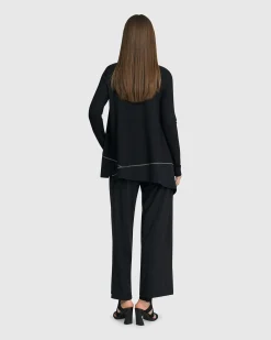Women Alembika Tops & Tunics<Mazzy Mockneck Top, Black