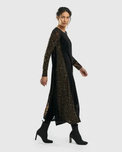 Women Alembika Plus<Medallion A-Line Dress, Gold