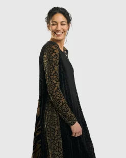 Women Alembika Plus<Medallion A-Line Dress, Gold