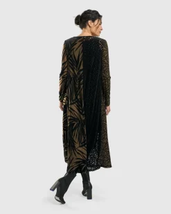 Women Alembika Dresses<Medallion A-Line Dress, Gold