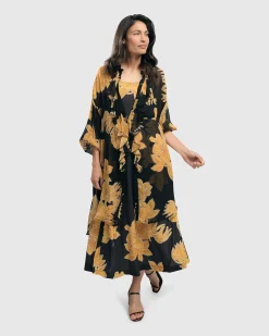 Women Alembika Plus<Molokai Sleeveless Swing Maxi Dress, Gold
