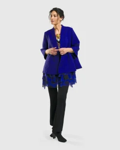 Women Alembika Plus<Monarch A-Line Jacket, Royal