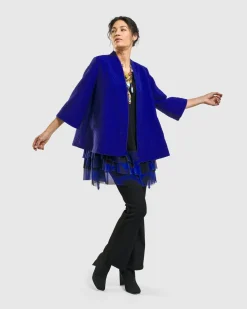 Women Alembika Plus<Monarch A-Line Jacket, Royal