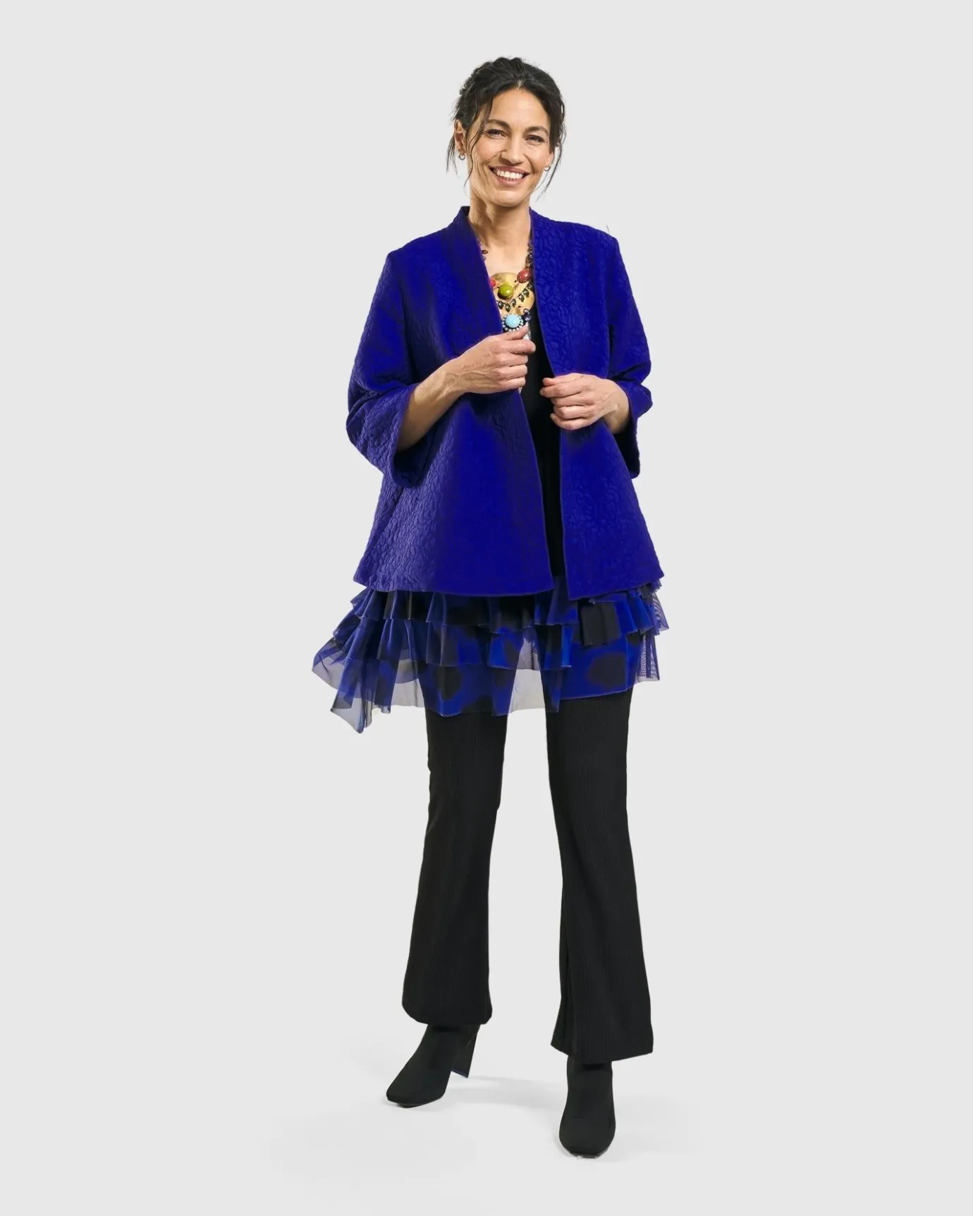 Women Alembika Plus<Monarch A-Line Jacket, Royal