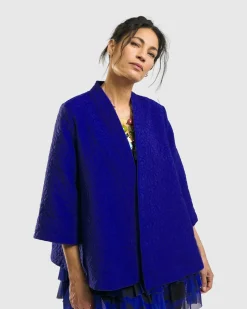 Women Alembika Plus<Monarch A-Line Jacket, Royal