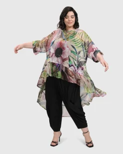 Women Alembika Tops & Tunics<Moonflower Hi Lo Tunic Top, Bouquet