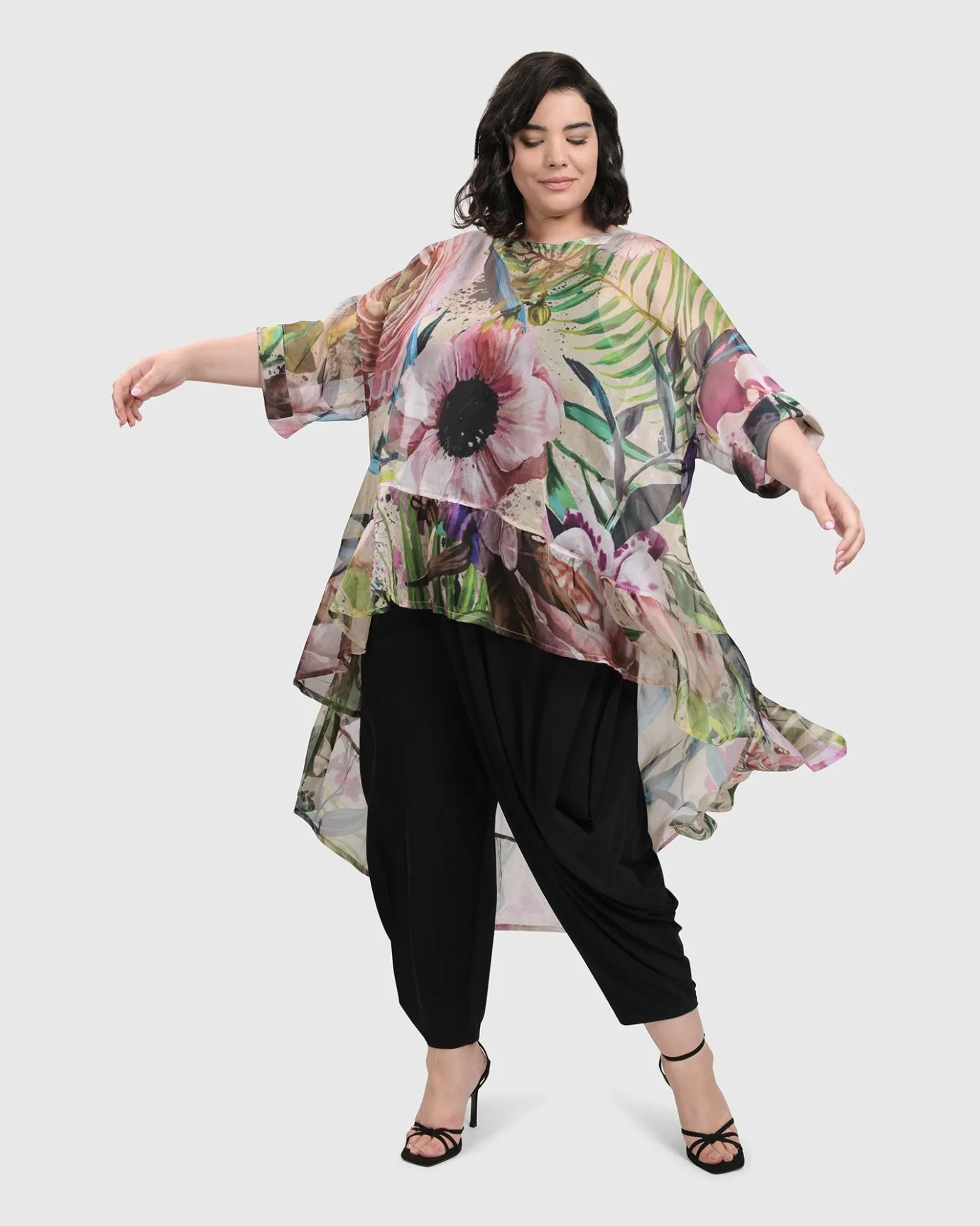 Women Alembika Tops & Tunics<Moonflower Hi Lo Tunic Top, Bouquet