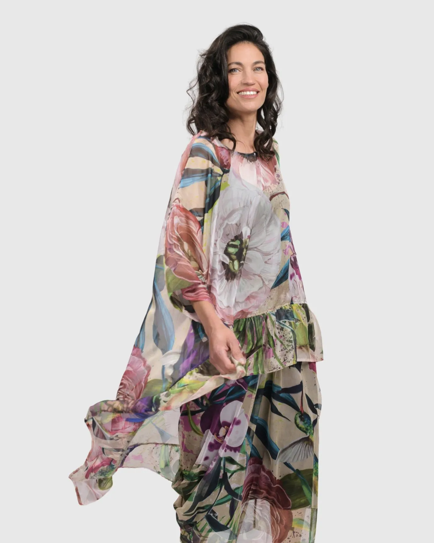 Women Alembika Tops & Tunics<Moonflower Hi Lo Tunic Top, Bouquet