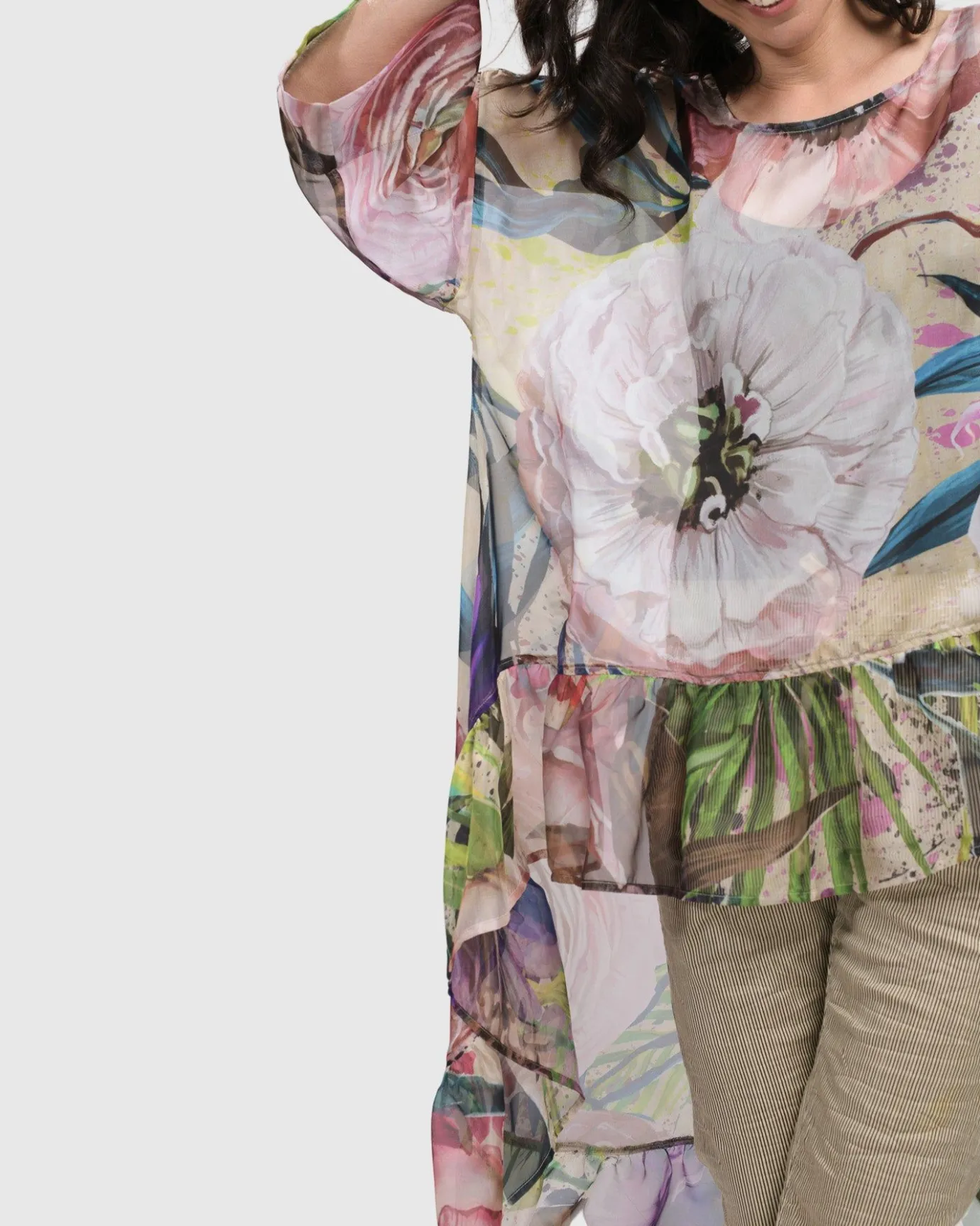 Women Alembika Tops & Tunics<Moonflower Hi Lo Tunic Top, Bouquet