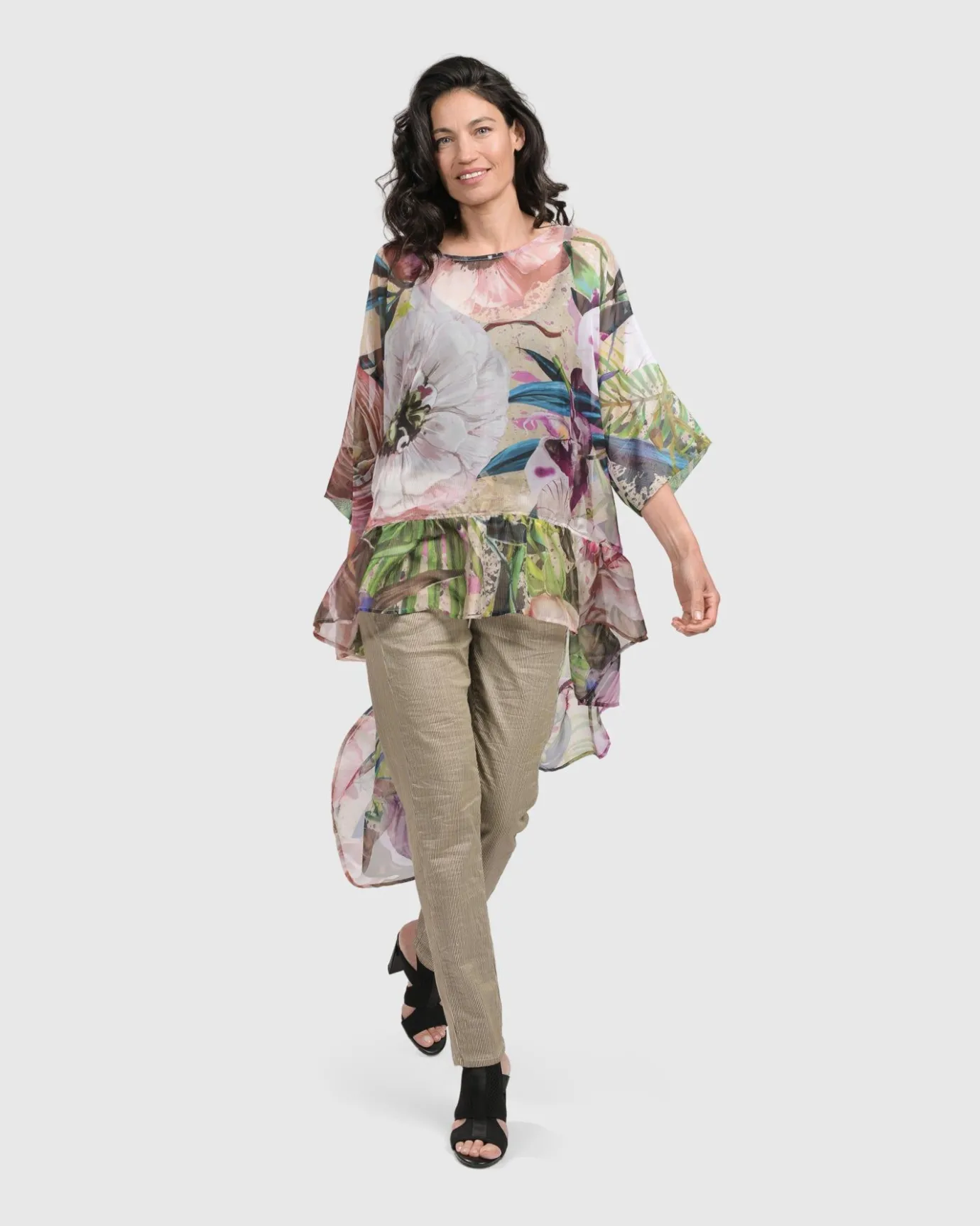 Women Alembika Tops & Tunics<Moonflower Hi Lo Tunic Top, Bouquet