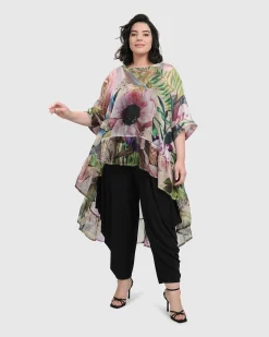 Women Alembika Plus<Moonflower Hi Lo Tunic Top, Bouquet