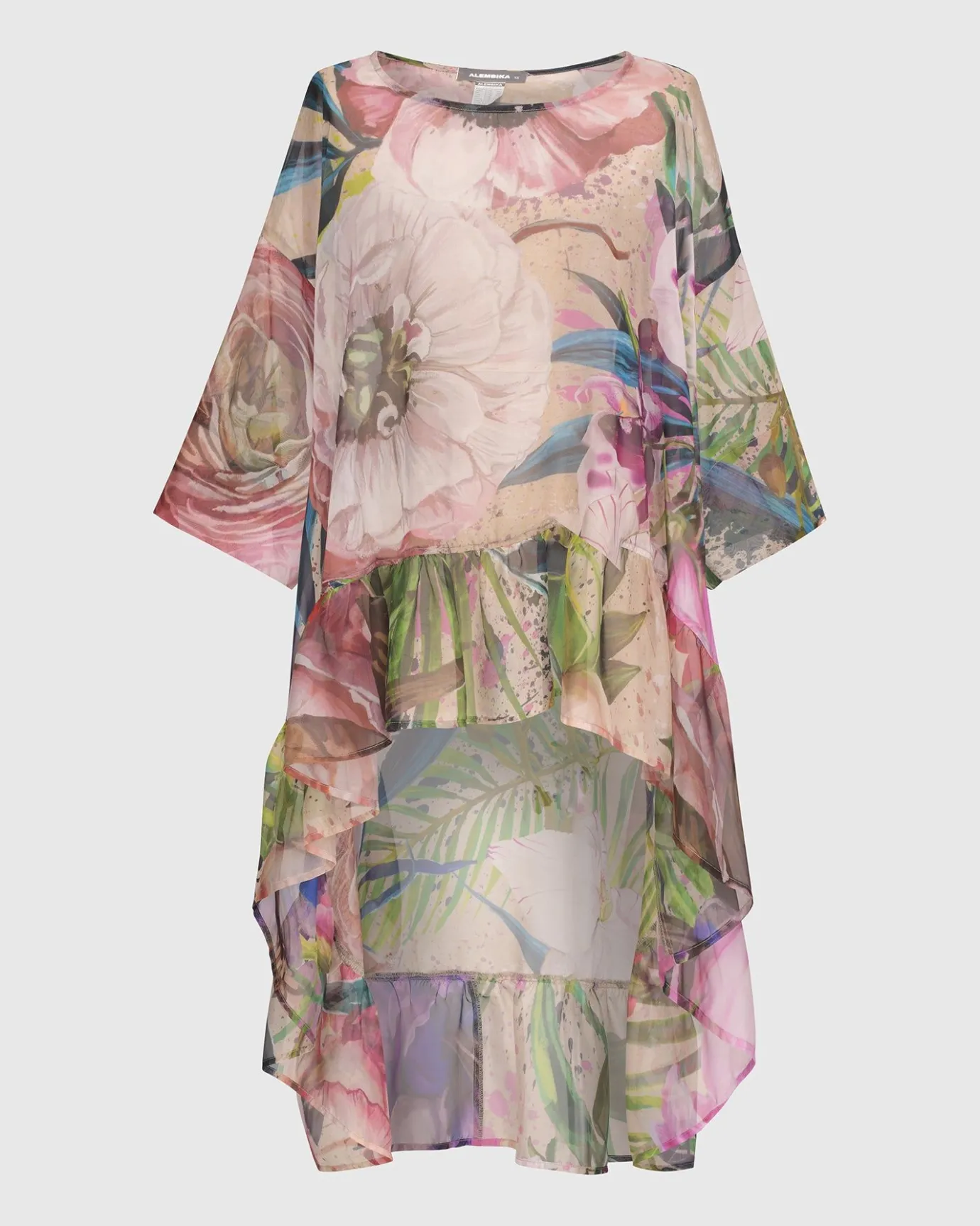 Women Alembika Plus<Moonflower Hi Lo Tunic Top, Bouquet