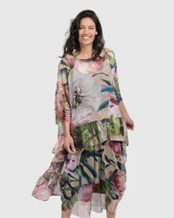Women Alembika Plus<Moonflower Hi Lo Tunic Top, Bouquet