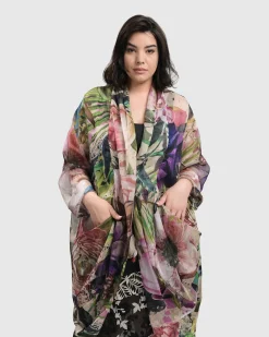 Women Alembika Plus<Moonflower Sheer Cardigan, Bouquet