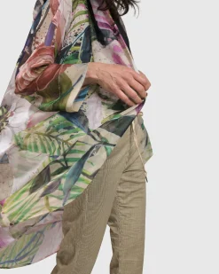 Women Alembika Plus<Moonflower Sheer Cardigan, Bouquet
