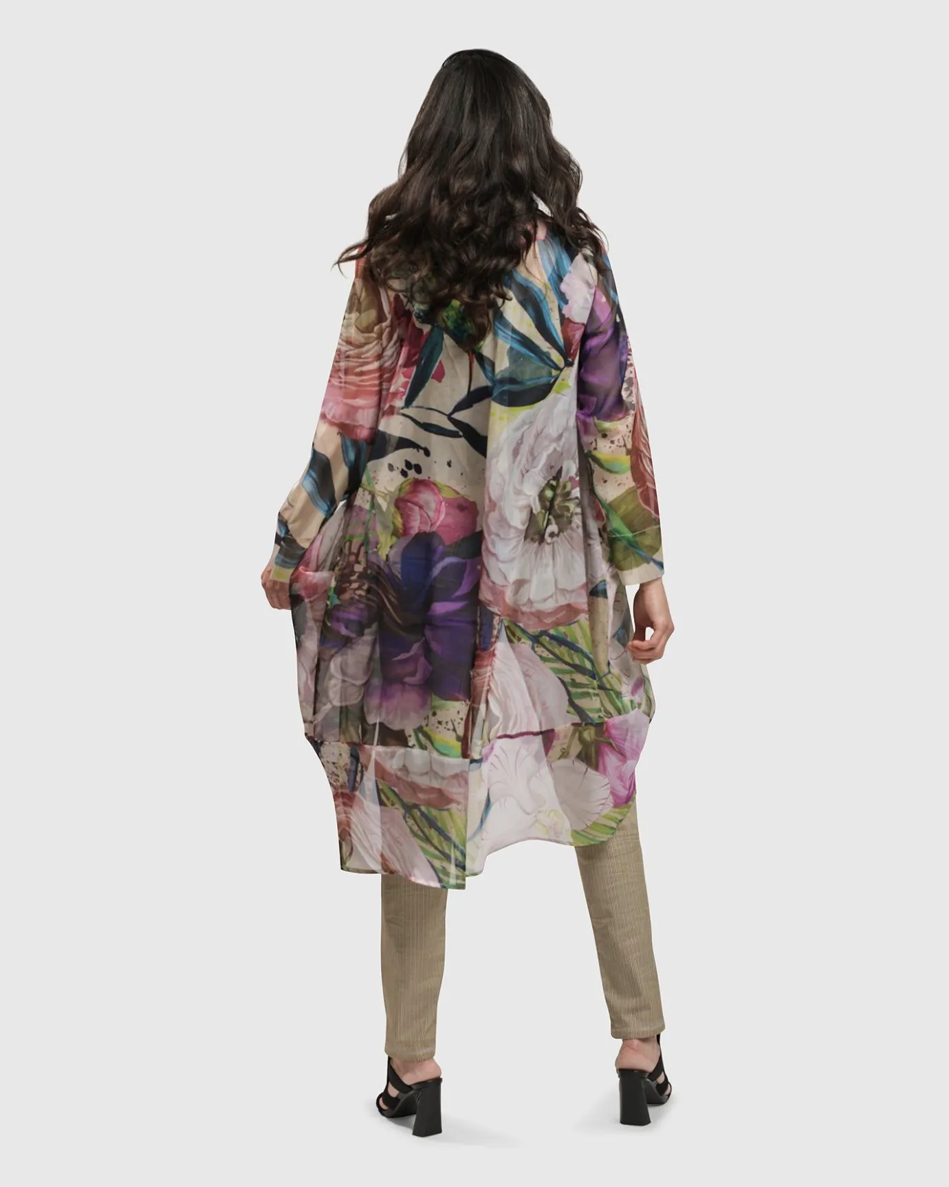 Women Alembika Plus<Moonflower Sheer Cardigan, Bouquet