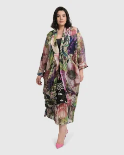 Women Alembika Plus<Moonflower Sheer Cardigan, Bouquet