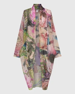 Women Alembika Plus<Moonflower Sheer Cardigan, Bouquet