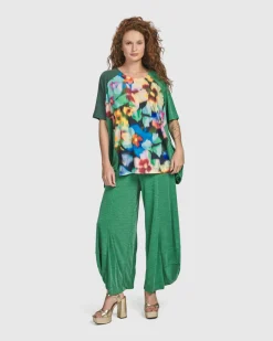 Women Alembika Plus<Morning Dew Punto Pants, Green