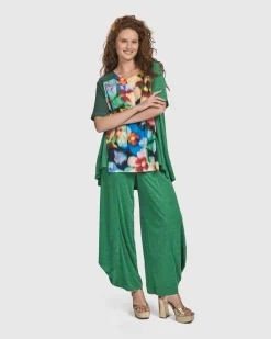 Women Alembika Pants & Skirts<Morning Dew Punto Pants, Green