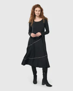 Women Alembika Plus<Nightingale Pullover Midi Dress, Black