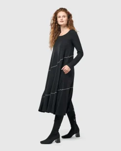 Women Alembika Plus<Nightingale Pullover Midi Dress, Black