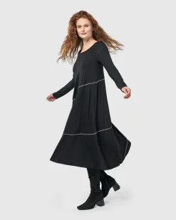 Women Alembika Plus<Nightingale Pullover Midi Dress, Black