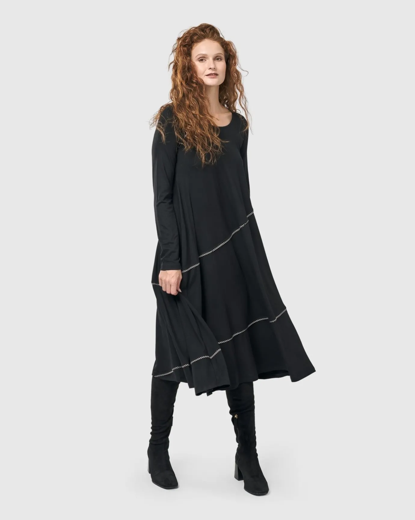 Women Alembika Plus<Nightingale Pullover Midi Dress, Black