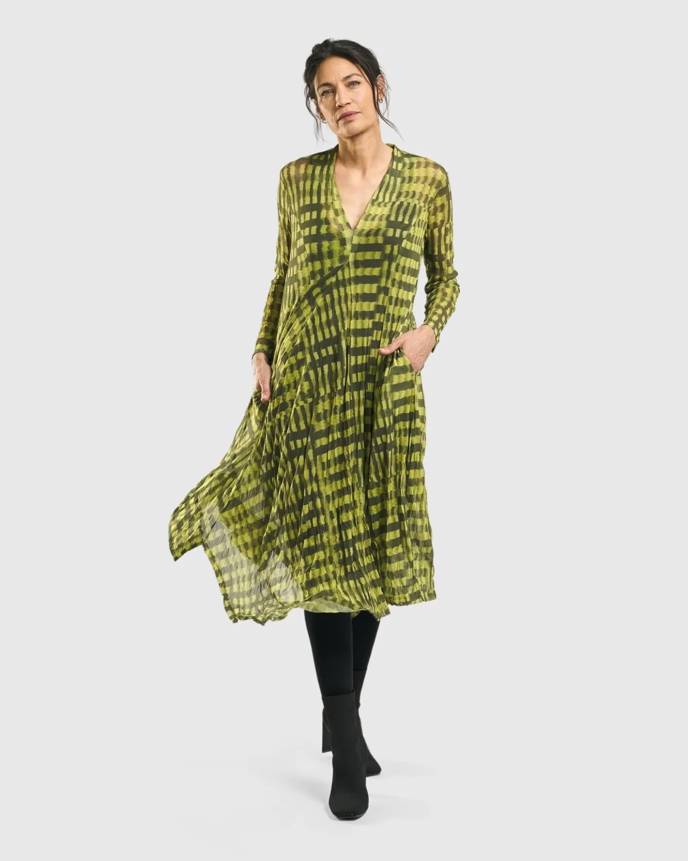 Women Alembika Dresses<Nirvana A-Line Dress, Yellow