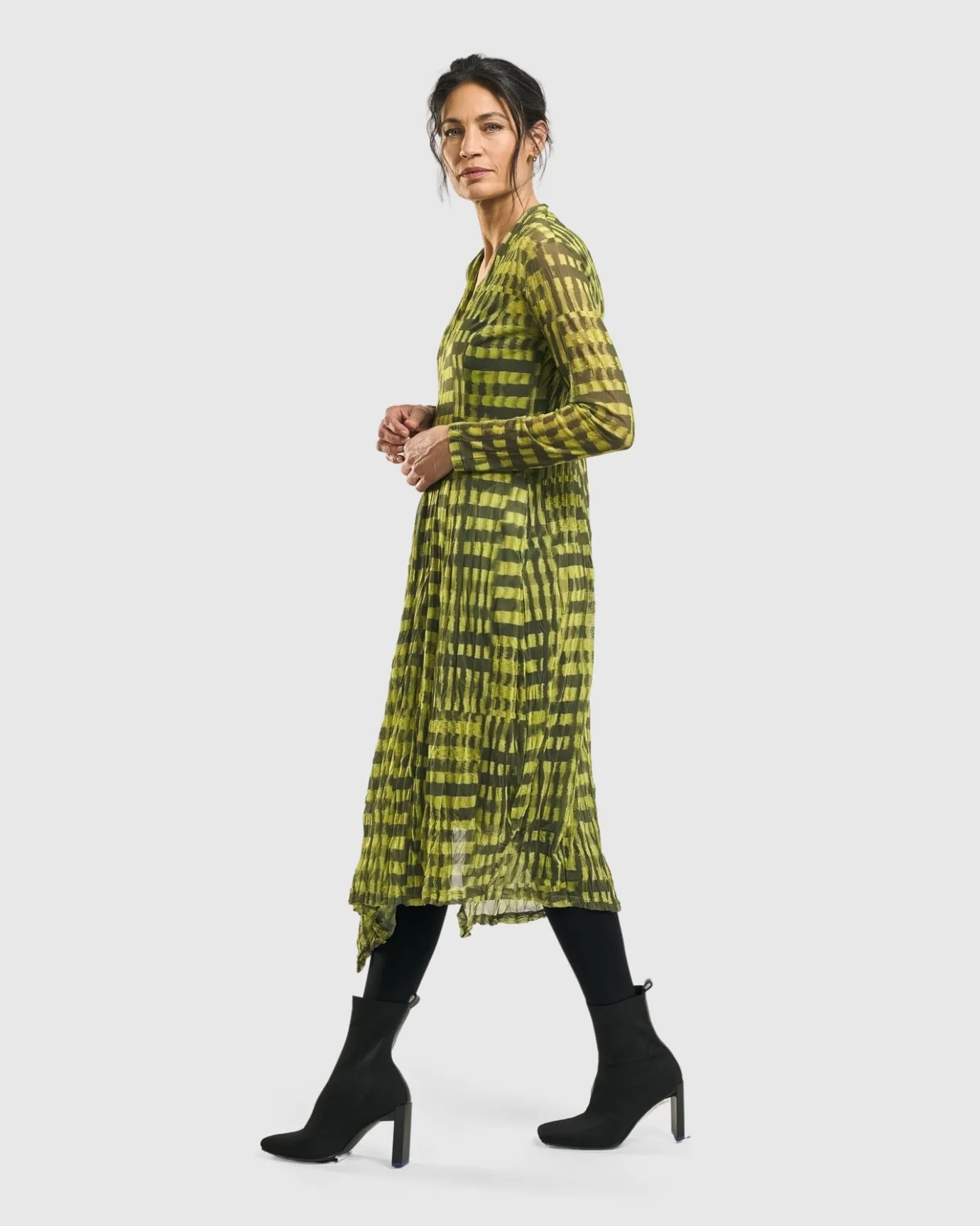 Women Alembika Dresses<Nirvana A-Line Dress, Yellow