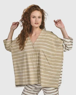 Women Alembika Jackets<Oasis Oversized Cardigan, Tan