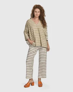 Women Alembika Plus<Oasis Slim Pants, Cream