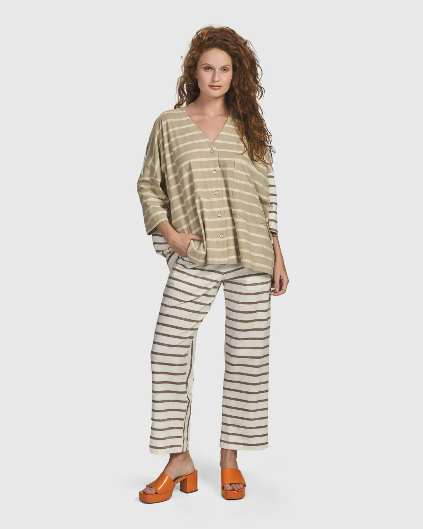 Women Alembika Plus<Oasis Slim Pants, Cream