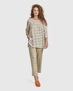Women Alembika Pants & Skirts<Oasis Slim Pants, Tan