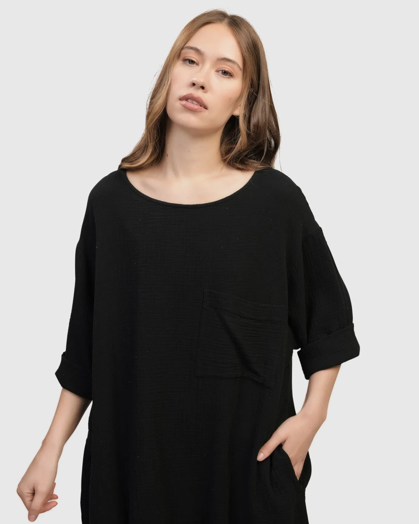 Women Alembika Plus<Oasis T-Shirt Dress, Black