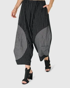 Women Alembika Plus<Olympus Pants, Stripes