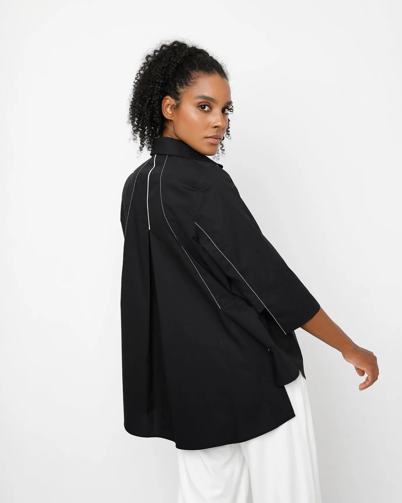 Women Alembika Tops & Tunics<Ozai N Ku Acropolis Blouse, Black