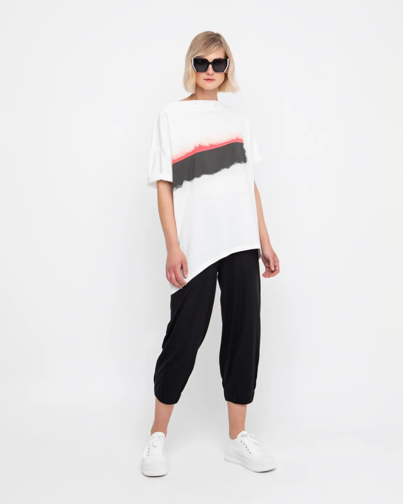 Women Alembika Tops & Tunics<Ozai N Ku Asymmetrical Tee, Horizon