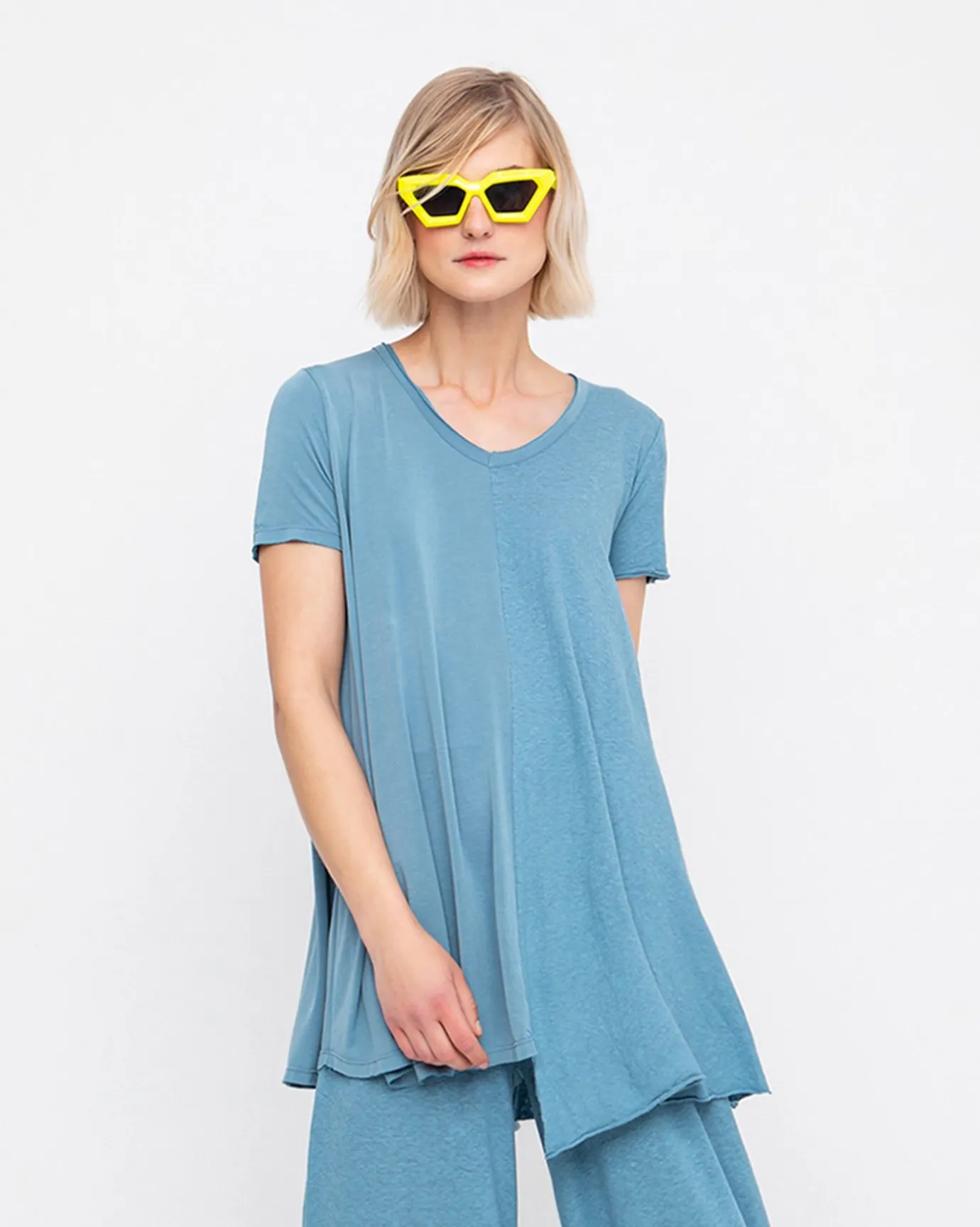Women Alembika Tops & Tunics<Ozai N Ku Asymmetrical Tunic Top, Azure